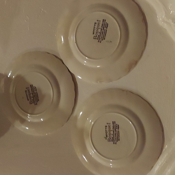 3 Pc Vintage Myott Bouquet Staffordshire Side Bread & Butter Plates - Picture 9 of 12